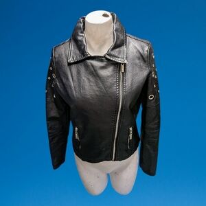 Womens (Junior's) Jou Jou Zip up Leather Jacket